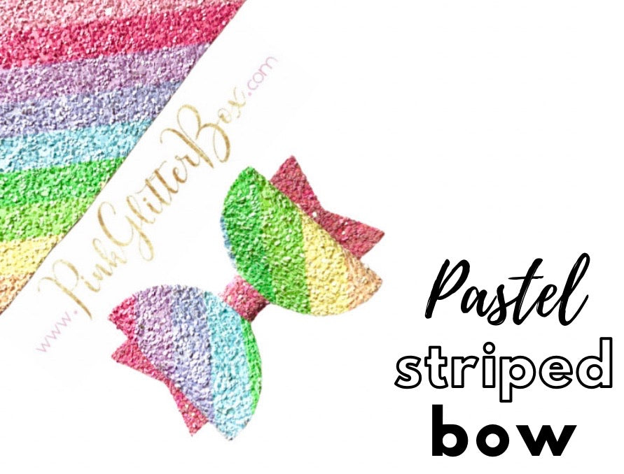 Pastel striped bow