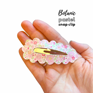 Botanic pastel snap clip