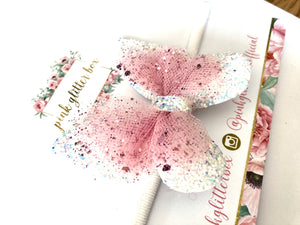Pink butterfly headband