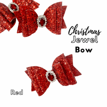 Load image into Gallery viewer, Red jewel bow
