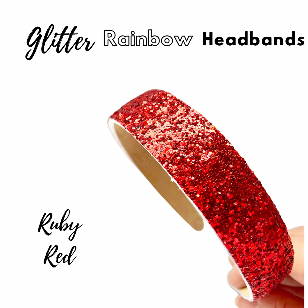 Summer Glitter Rainbow Headbands