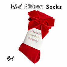 Load image into Gallery viewer, Velvet ribbon socks
