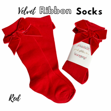 Load image into Gallery viewer, Velvet ribbon socks
