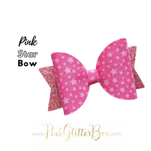 Pink Star hair bow