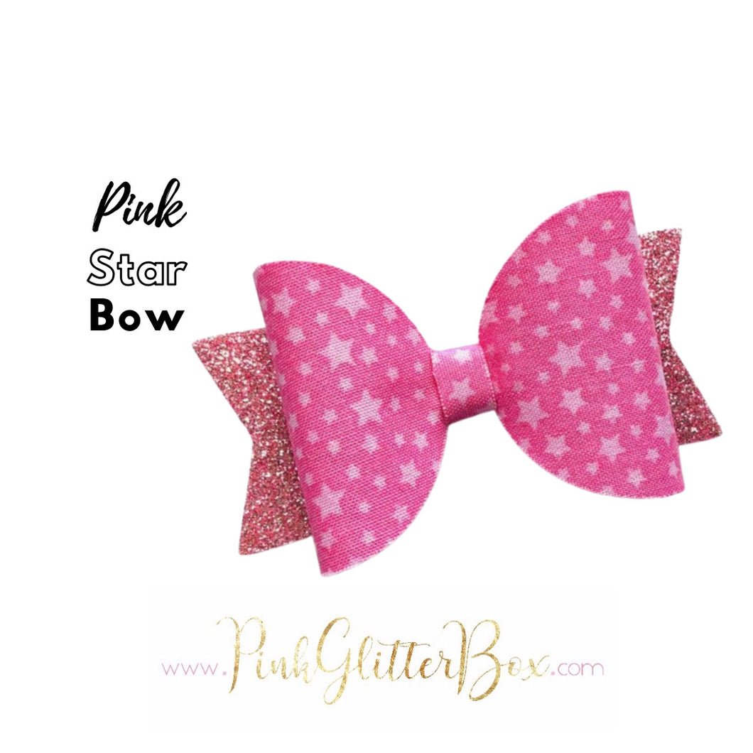 Pink Star hair bow