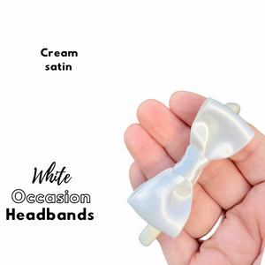Occasion Bows - Cream satin