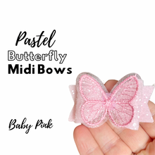 Load image into Gallery viewer, Summer Pastel Butterfly Midi bows
