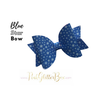 Blue Star Hair Bow