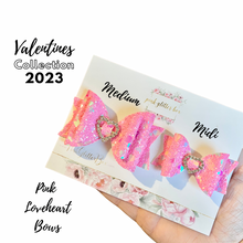 Load image into Gallery viewer, Valentine’s Pink heart bow - medium
