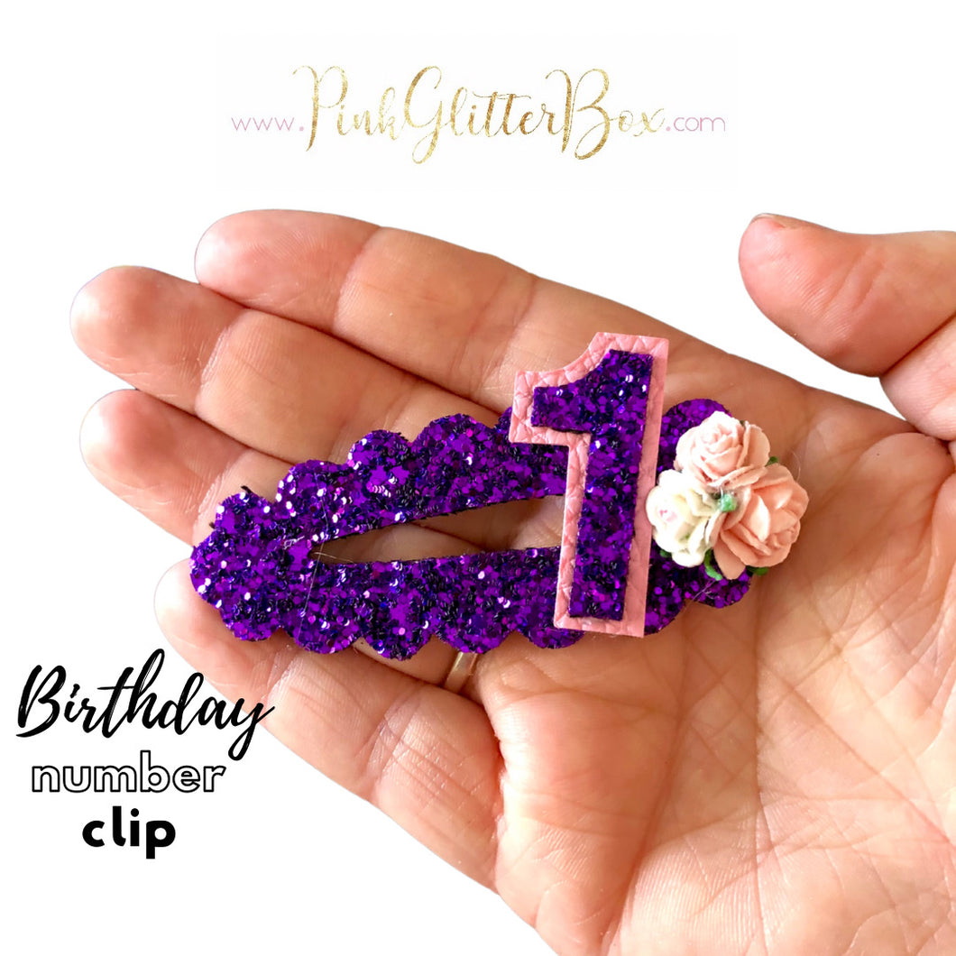 Birthday number clip