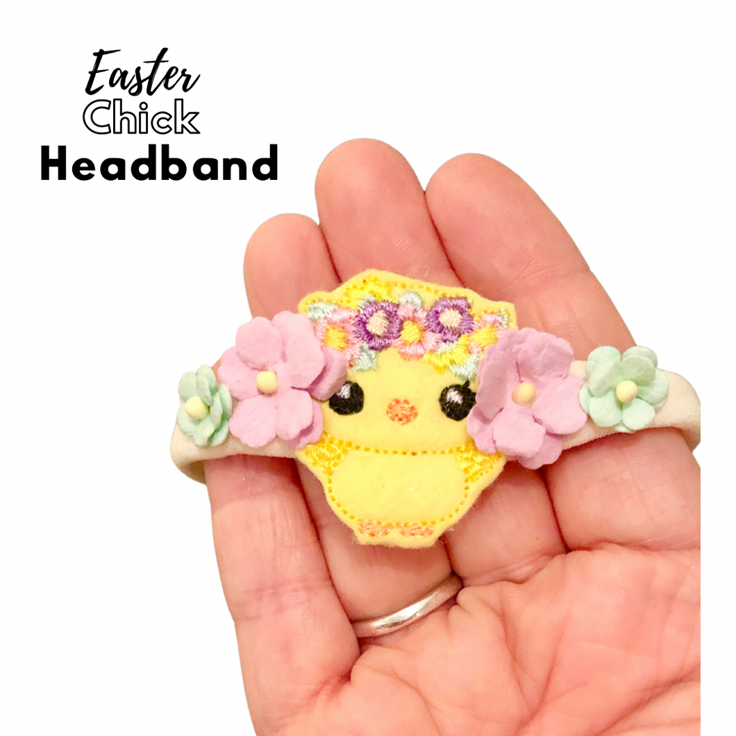 Easter chick headband