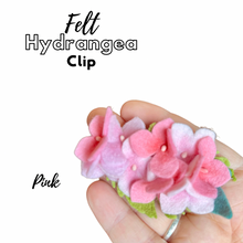Load image into Gallery viewer, Summer Felt Hydrangea Clip - Pink

