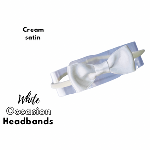 Occasion Bows - Cream satin