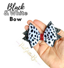 Load image into Gallery viewer, Black &amp; White hair bow
