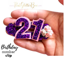 Load image into Gallery viewer, Birthday number clip
