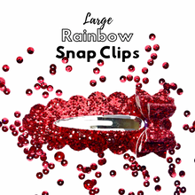 Load image into Gallery viewer, Summer Large Rainbow snap clips
