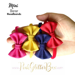 Mini bow headbands