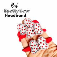 Load image into Gallery viewer, Red bow headband
