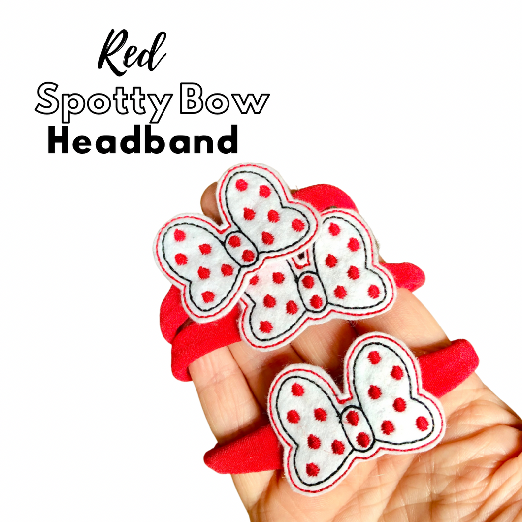 Red bow headband