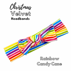 Velvet headbands- rainbow