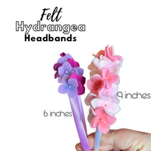 Load image into Gallery viewer, Summer Felt Hydrangea Headband - purple
