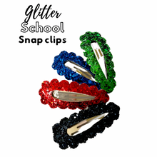 Load image into Gallery viewer, School glitter snap clips

