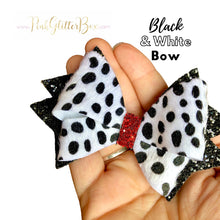 Load image into Gallery viewer, Black &amp; White hair bow
