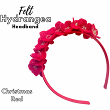 Load image into Gallery viewer, Hydrangea Headband - Red
