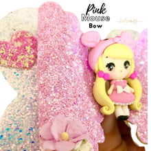 Load image into Gallery viewer, Pink Mouse clay hair bow
