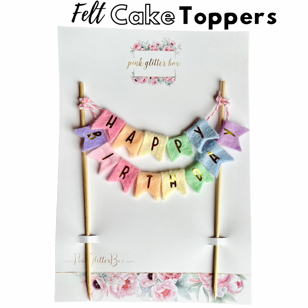 Birthday Cake Banner - Happy Birthday