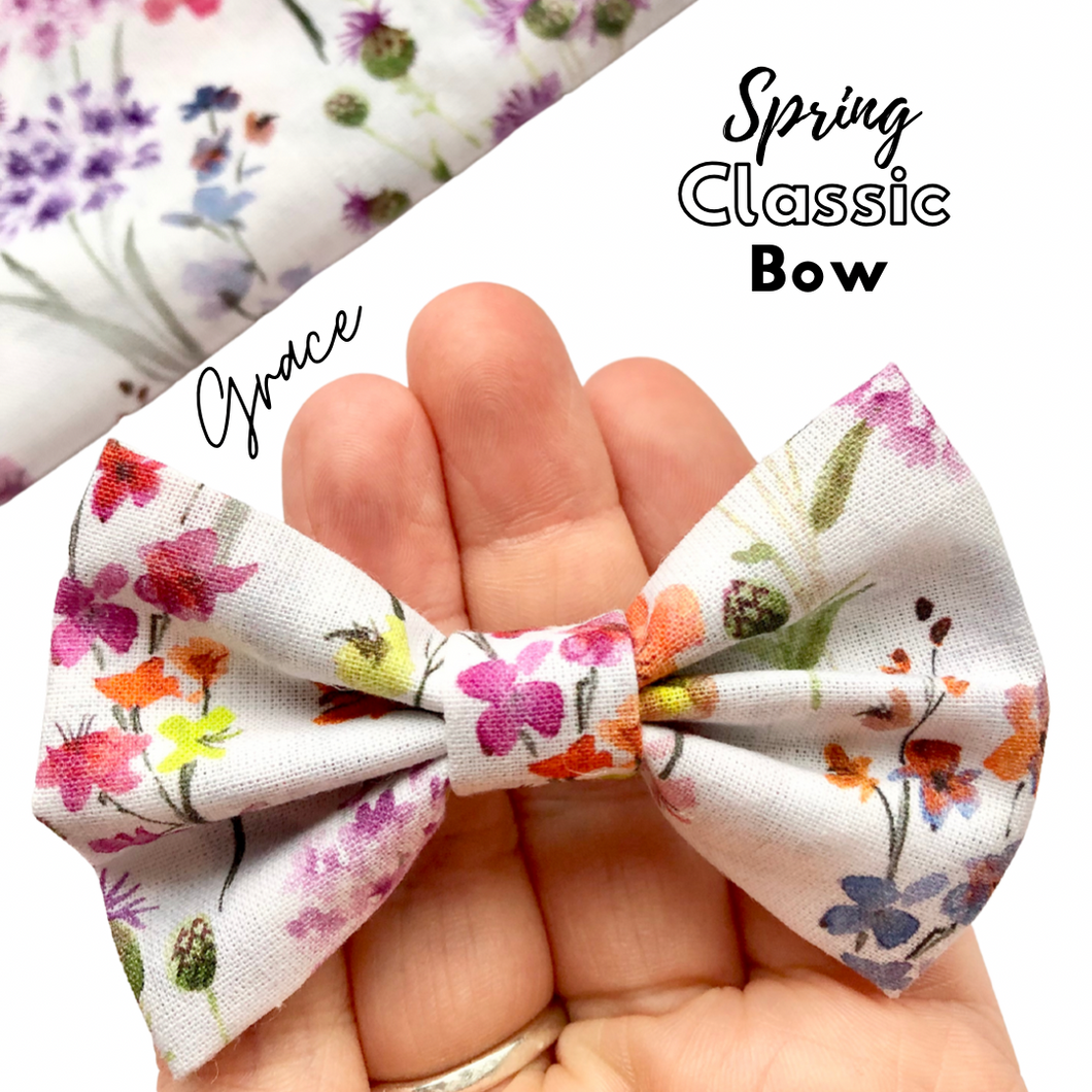 Spring classic hair bow - Grace