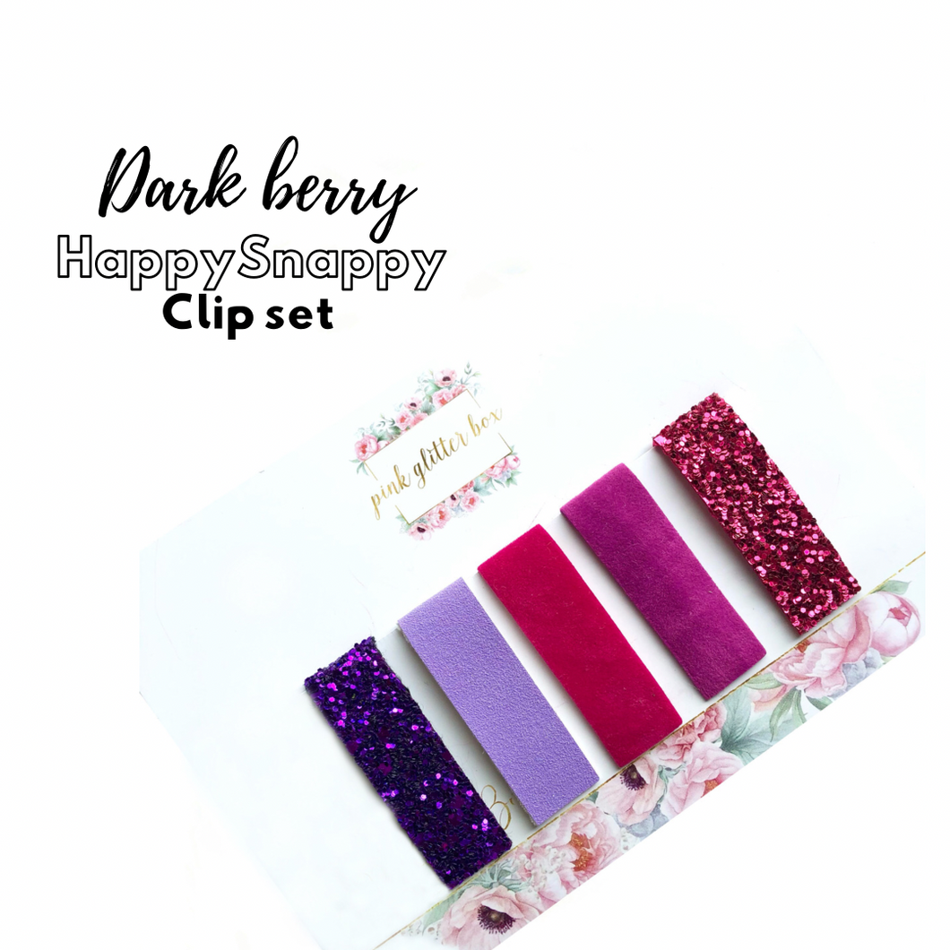Dark berry HappySnappy clip set