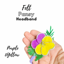 Load image into Gallery viewer, Felt Pansy Headband

