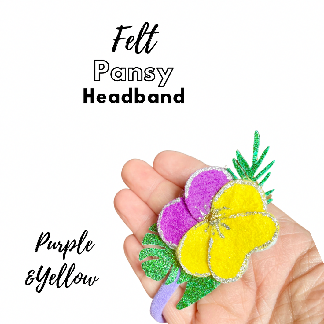 Felt Pansy Headband