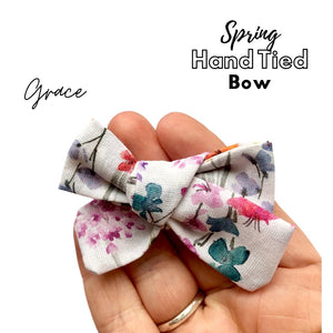 Spring hand tied bow - Grace