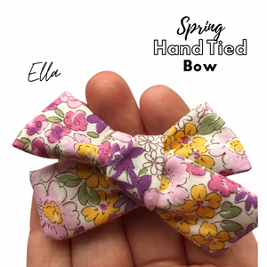 Spring hand tied bow - Ella