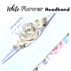 White Flower Headband