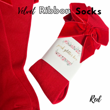 Load image into Gallery viewer, Velvet ribbon socks
