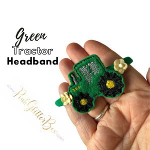 Green tractor headband