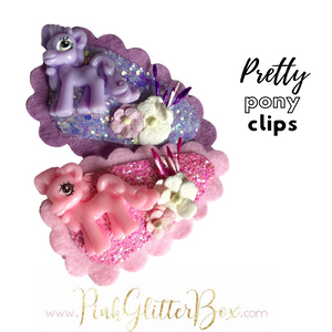 Pretty pastel pony clips