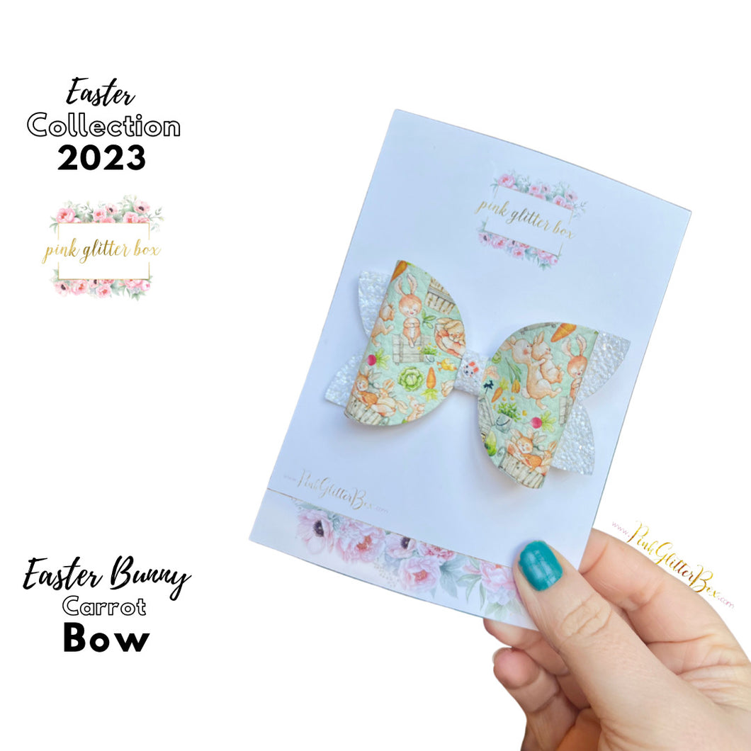Easter bunny carrot bow