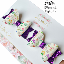 Load image into Gallery viewer, Easter floral pigtails
