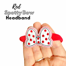 Load image into Gallery viewer, Red bow headband

