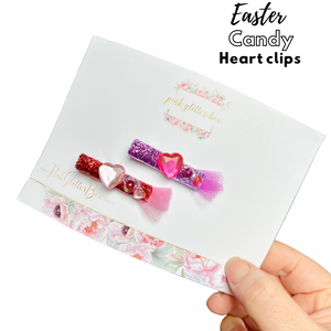 Easter candy heart clips