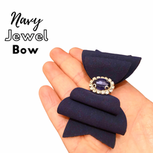 Load image into Gallery viewer, Navy Jewel Bow
