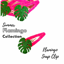 Load image into Gallery viewer, Summer Flamingo snap clip

