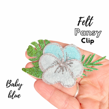 Load image into Gallery viewer, Summer Felt Pansy clip
