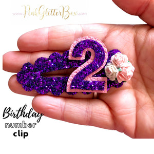 Birthday number clip