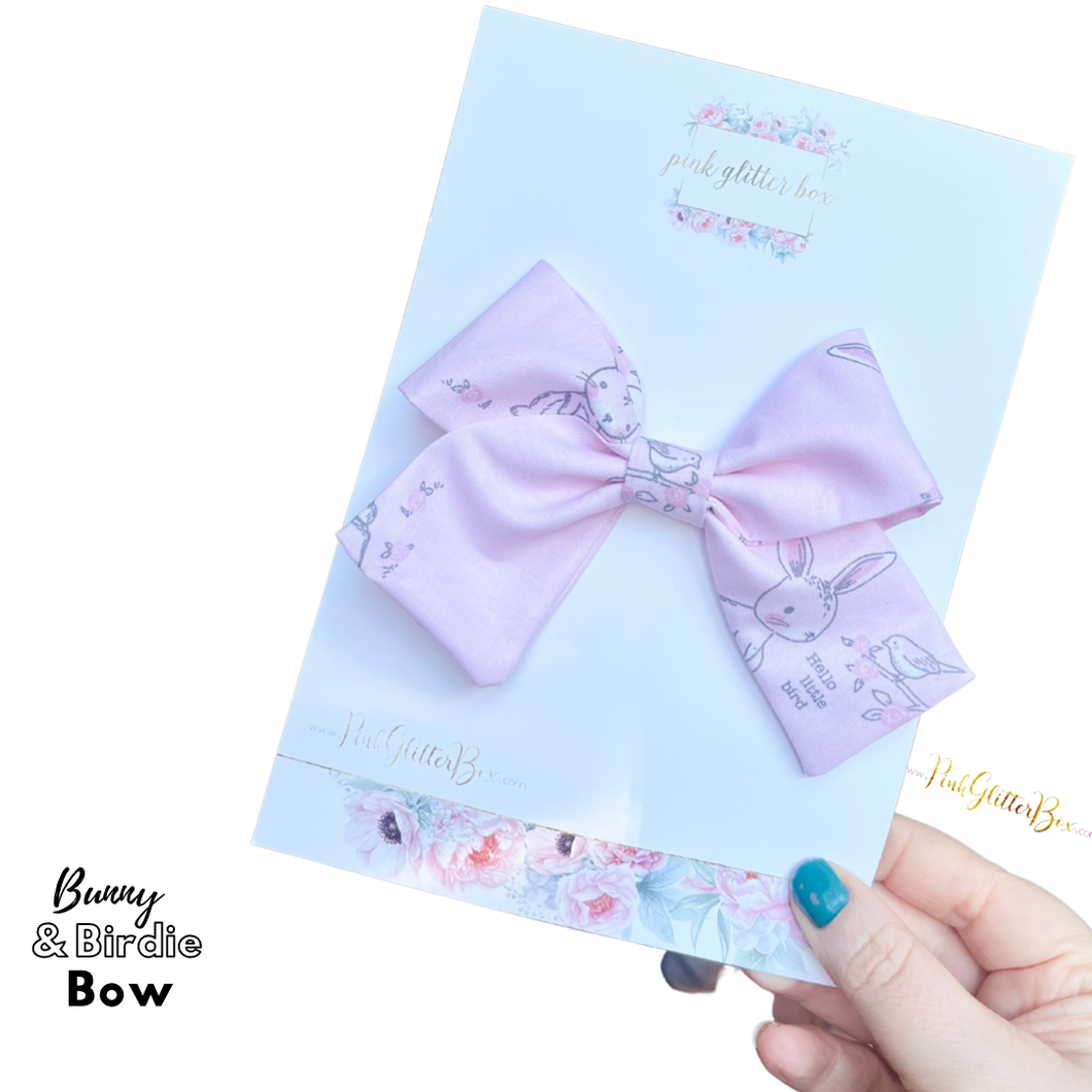 Bunny and bird bow