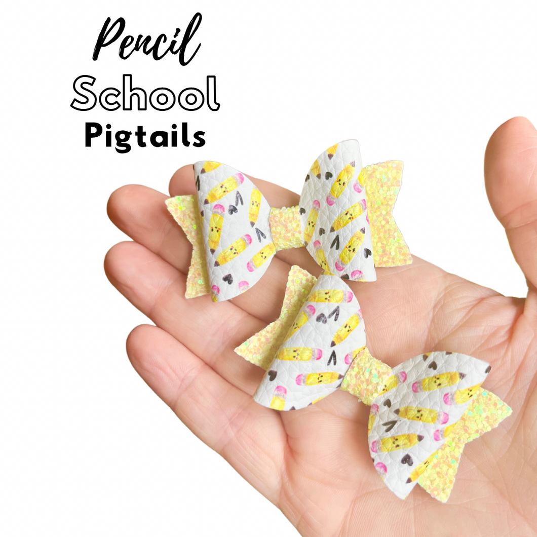 School pencil pigtails